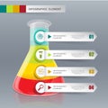 Creative template tube glass for infographic vector 4 options.