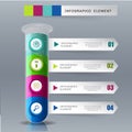 Creative template tube glass for infographic.