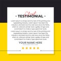 Creative Testimonial, Quote , Infographic Template. Quote Testimonial Template Vector Royalty Free Stock Photo