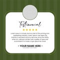 Creative Testimonial, Quote , Infographic Template. Quote Testimonial Template Vector Design Royalty Free Stock Photo