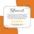 Creative Testimonial, Quote , Infographic Template. Quote Testimonial Template Vector Design Royalty Free Stock Photo