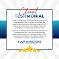 Creative Testimonial, Quote , Infographic Template. Quote Testimonial Template Vector Design Royalty Free Stock Photo