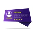 Creative testimonials template with different shapes. Testimonial Speech bubble concept,