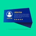 Creative testimonials template with different shapes. Testimonial Speech bubble concept,