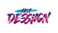 Creative Text Art: ARUT DESSIGN with Abstract Flair, vector design Generative AI Royalty Free Stock Photo