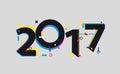 Creative text 2017 - vector illustration. Royalty Free Stock Photo