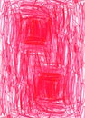 Creative texture for design. Hand drawn scribble red colored background.
