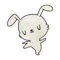 A creative textured cartoon kawaii cute furry bunny