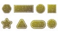 Creative Textured Geometric Cookie Shape Collection and stamp elements. Royalty Free Stock Photo