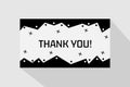 Creative Thank You Card Flat Vector Template. Can be used for wedding gift, events, birthday gift, friendship party and charity