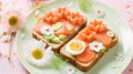 Creative Toast Art For 10-month-olds: Salmon And Flower Animal Motifs