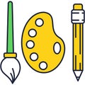 Creative tools design vector icon on white