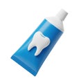 Creative toothpaste tube designed with a tooth-shaped cap for dental hygiene awareness Royalty Free Stock Photo