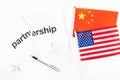 Concept of trade war between USA and China Royalty Free Stock Photo