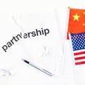 Concept of trade war between USA and China Royalty Free Stock Photo