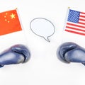 Concept of trade war between USA and China Royalty Free Stock Photo