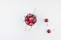 Fresh ripe cherry in a bowl Royalty Free Stock Photo