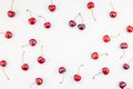 Fresh ripe cherry pattern background Royalty Free Stock Photo