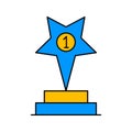 creative topper award trophy icon Royalty Free Stock Photo