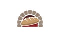 Creative Traditional Oven Bread Logo Design Symbol Vector Illustration