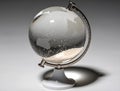 Creative transparent globe filled with sand showcasing artistic representation of earths continents and oceans Royalty Free Stock Photo