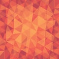Creative triangle pattern in red background