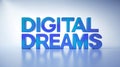 Creative typography design featuring digital dreams displayed in 3D text format