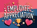 Creative Typography Employee Appreciation Banner Royalty Free Stock Photo