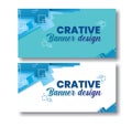 Creative and unique blue, white banner vector design