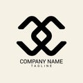 Creative unique cc letter logo design Royalty Free Stock Photo
