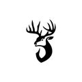 This is a creative and unique deer logo Royalty Free Stock Photo
