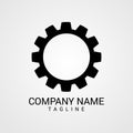 Creative unique engineering cog or gear logo design Royalty Free Stock Photo