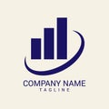 Creative unique financial graph logo design Royalty Free Stock Photo