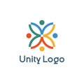 Creative unity logo design vector template illustration. teamwork concept icon. social icon vector