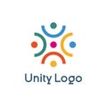 Creative unity logo design vector template illustration. teamwork concept icon. social icon vector