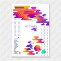 Creative universal abstract art poster in modern futuristic style with elements of marine fauna. Notebooks, reports, booklets or a Royalty Free Stock Photo