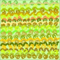 Creative universal abstract greeting cards in brown and yellow and green and light and dark seamless shades.
