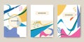 Creative universal art postcards with places to insert text.Fashionable graphic design for poster, banner, invitation