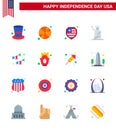 16 Creative USA Icons Modern Independence Signs and 4th July Symbols of buntings; usa; american; statue; liberty