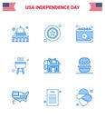 9 Creative USA Icons Modern Independence Signs and 4th July Symbols of usa; elephent; american; cook; barbecue