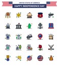 25 Creative USA Icons Modern Independence Signs and 4th July Symbols of gun; american; cake; usa; thanksgiving