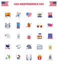 25 Creative USA Icons Modern Independence Signs and 4th July Symbols of hat; rail; wedding; mine; love