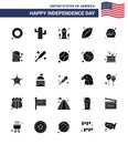 25 Creative USA Icons Modern Independence Signs and 4th July Symbols of meal; burger; landmark; usa; footbal