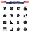 16 Creative USA Icons Modern Independence Signs and 4th July Symbols of pumpkin; mail; invitation; invitation; envelope