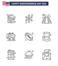 9 Creative USA Icons Modern Independence Signs and 4th July Symbols of sports; ball; american; usa; elephent