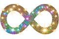 The creative use of the infinity loop symbol effectively represents the continuous nature of DevOps practices, blending
