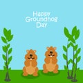 Creative vector abstract for Groundhog Day