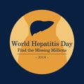 Creative vector abstract illustration for World Hepatitis Day.