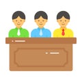 Creative vector design of judges, jury icon in editable style