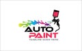 Creative vector graphic of Auto body color Painting logo design Royalty Free Stock Photo